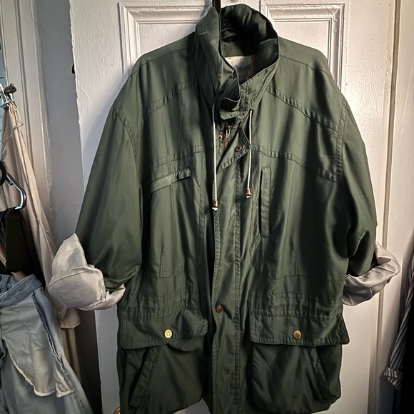 casualman Jackets & Blazers - Olive Green 90s Utility Field Jacket, style oversized